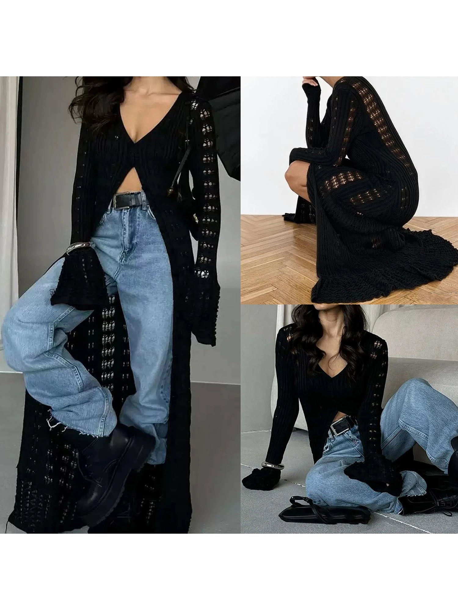 Button-Up Long Cardigan